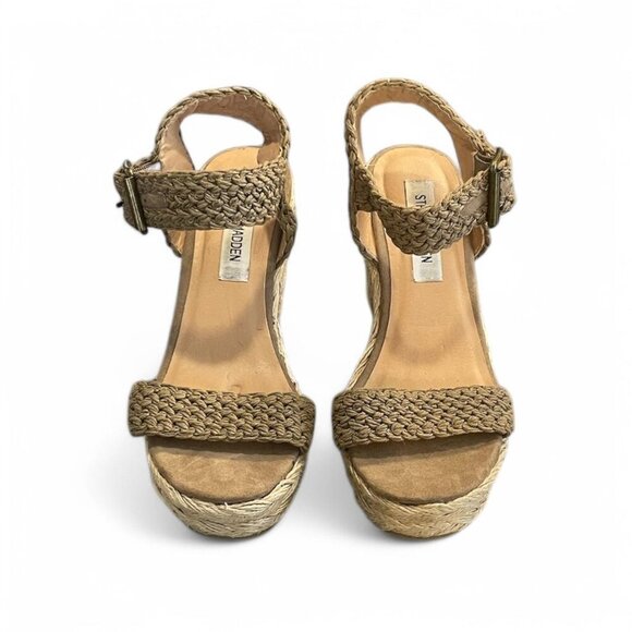 Steve Madden Woven Platform Wedge Sandals Womens Size 7.5 - Picture 2 of 4